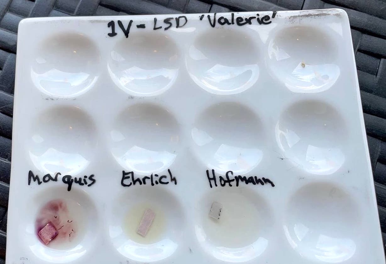 Reakcje 1V-LSD po 5 minutach