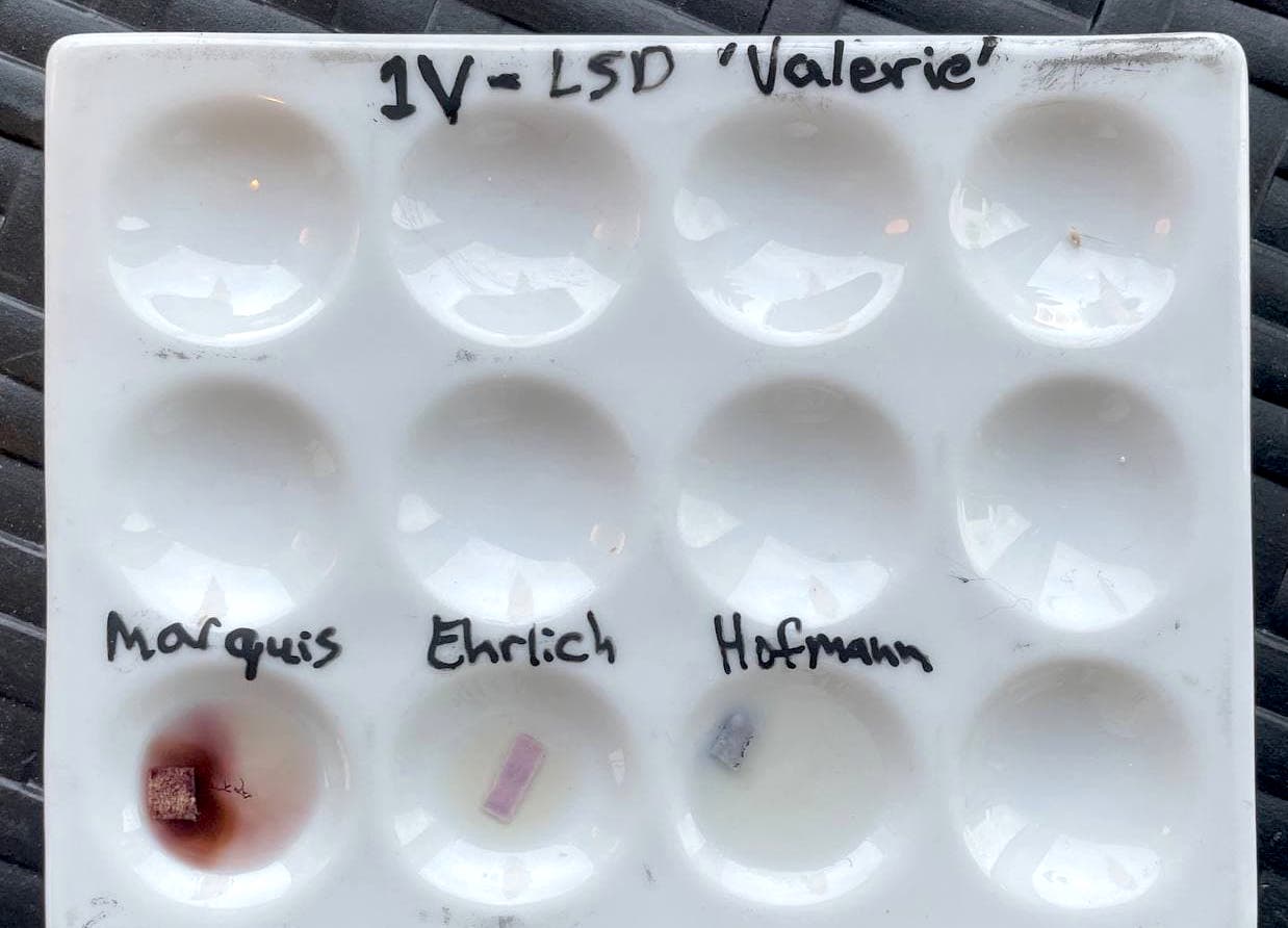 Reakcje 1V-LSD po 60 minutach