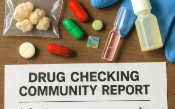 Uczestnik wypełnia ankietę Drug Checking Community Report
