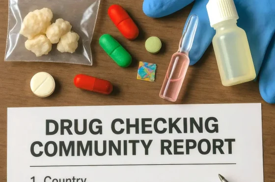 Uczestnik wypełnia ankietę Drug Checking Community Report