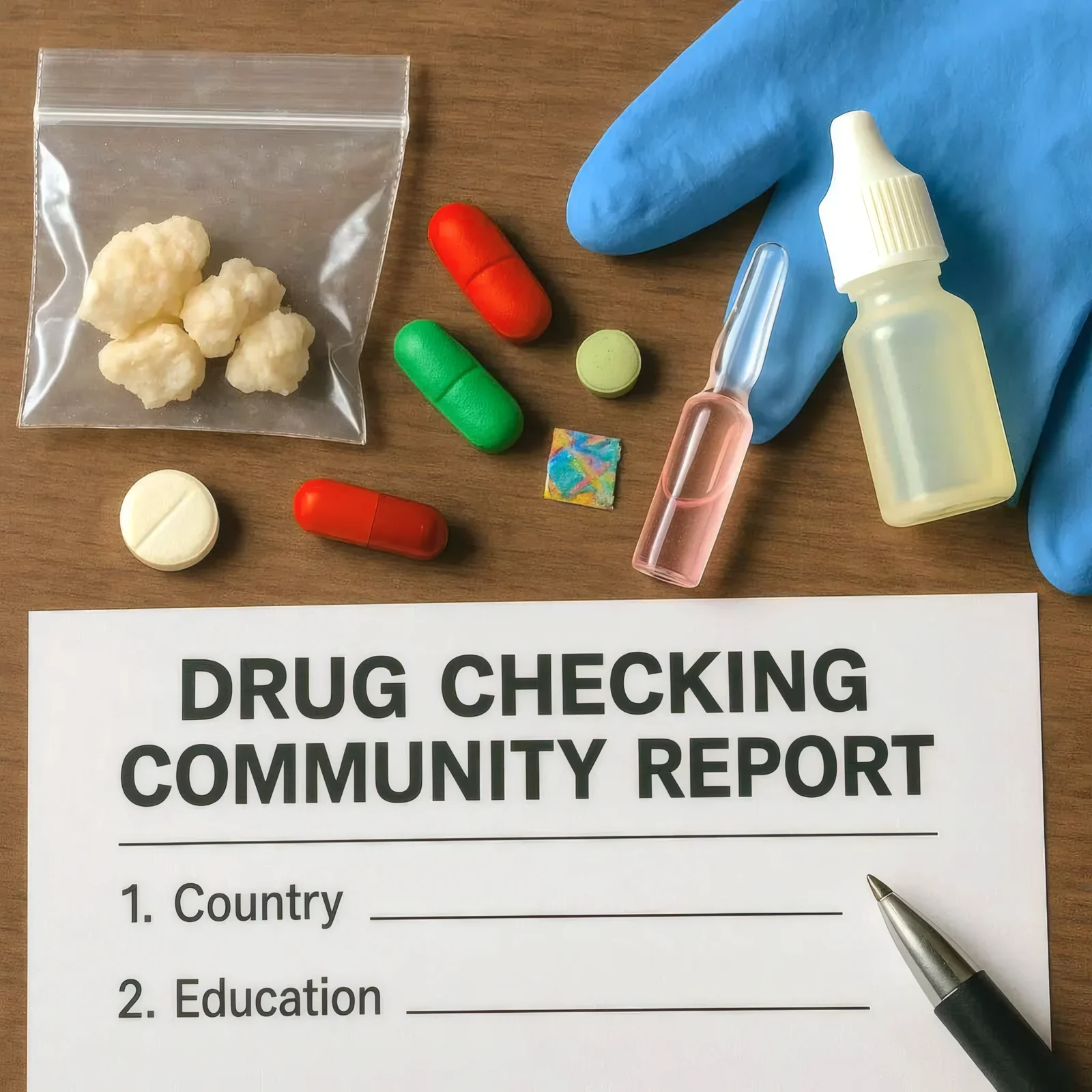 Uczestnik wypełnia ankietę Drug Checking Community Report