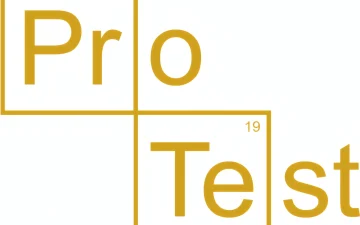Logo PRO Test nawiązujące do układu okresowego