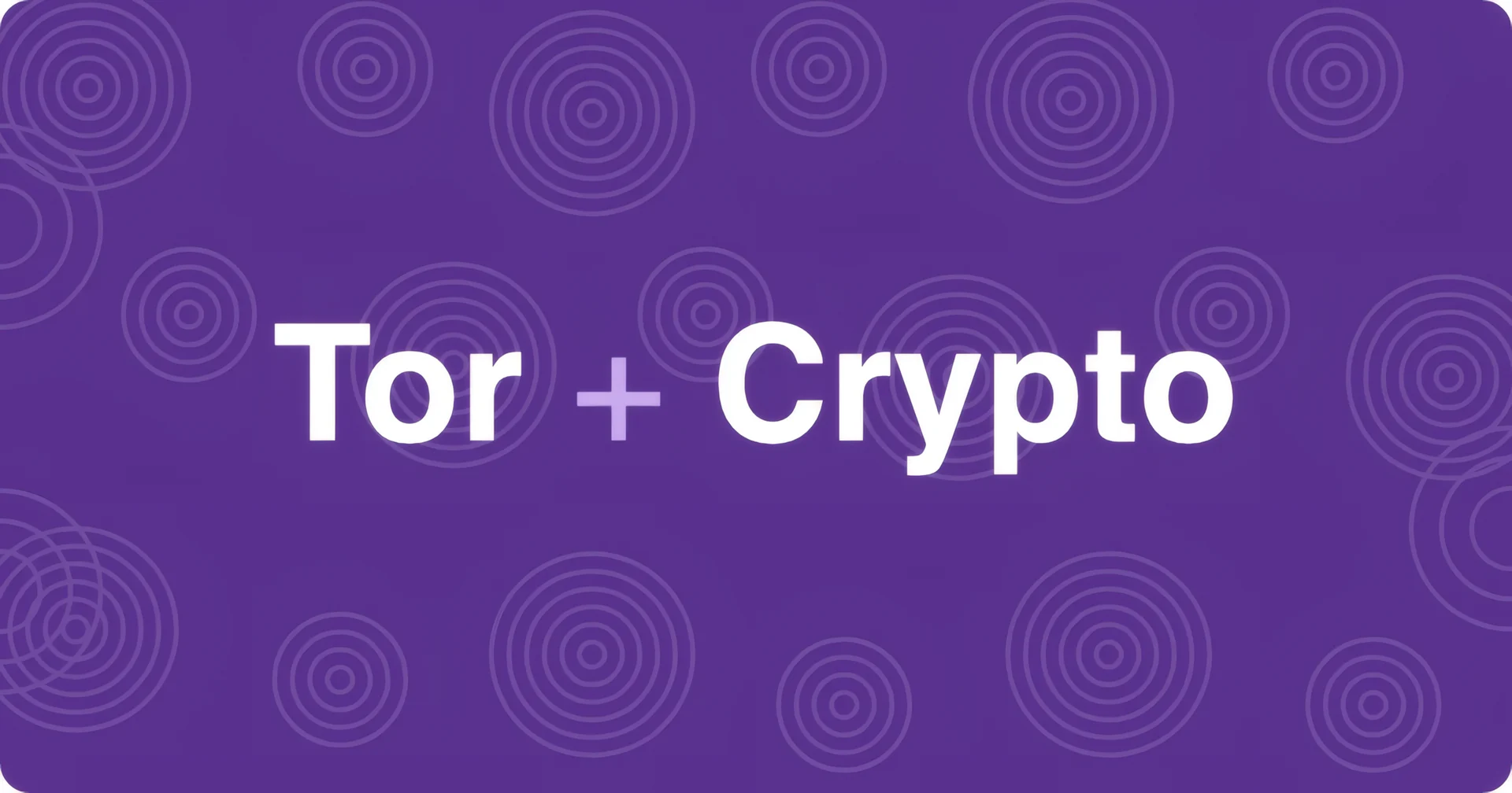 Fioletowy baner Tor i krypto z koncentrycznymi pierścieniami dla stron onion PRO Test
